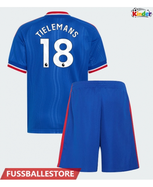 Günstige Manchester United Youri Tielemans #18 Auswärts Trikotsatzt Kinder 2026-27 Kurzarm (+ Kurze Hosen)